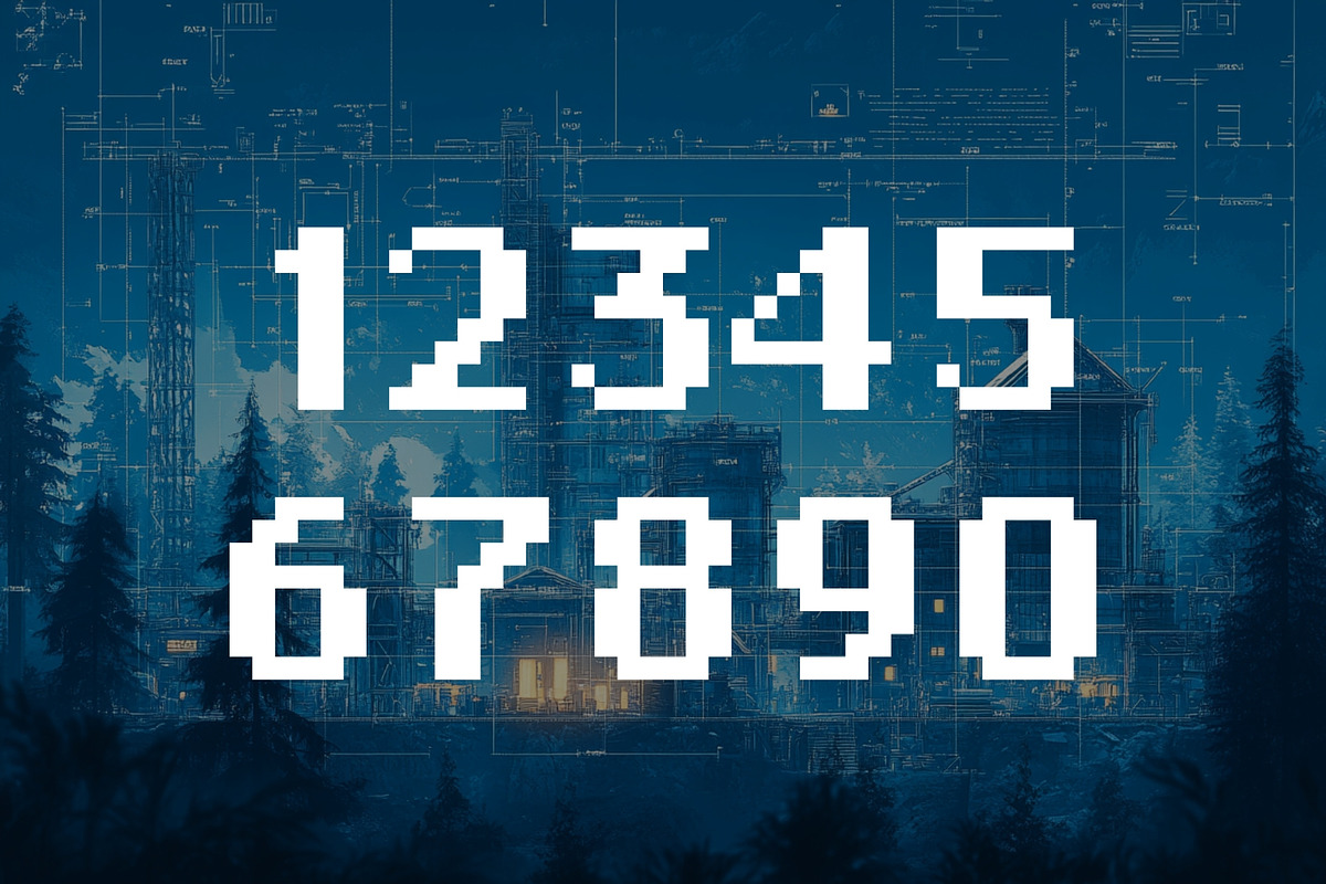 Block Blueprint - 8bit Pixel Font, a Symbol Font by HipFonts (Photo 4 of 6)