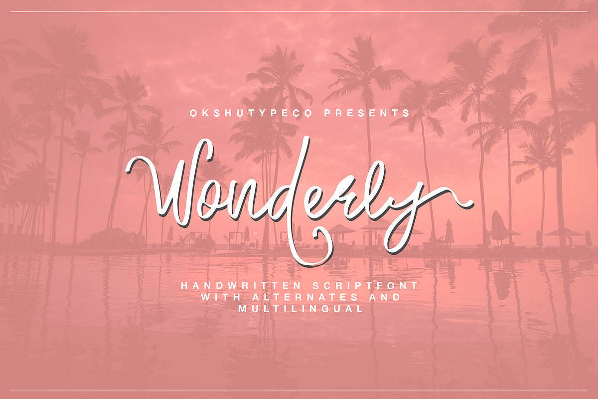 Wonderly, a Handwritten Font by Alexander Tiunov (Photo 1 of 10)