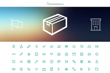 Iconomous - Outlined Icons, an Outline Icon by oelhoem