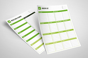 Grocery List & Meal Planner Template