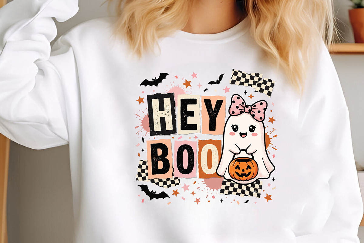 Hey Boo Halloween Sublimation PNG, a Seasonal Illustration by CraftArtStudio (Photo 3 of 4)