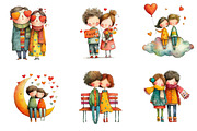 Dreamy Sweetheart Valentine Clipart, an Illustration by CreationArt (Thumbnail 5 of 5)