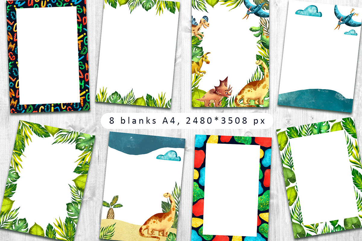 My Friends Dinosaurs - Clip Art Set, an Animal Illustration by Mashamashastu (Photo 6 of 12)