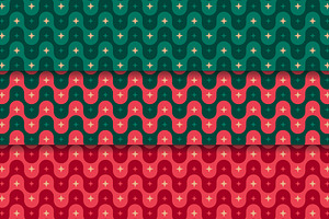 Christmas Wave Seamless Pattern, a Pattern Graphic by Elena Pimukova