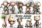 Valentine Farm Garden Animal Clipart, a Graphic by one-touch (Thumbnail 1 of 18)