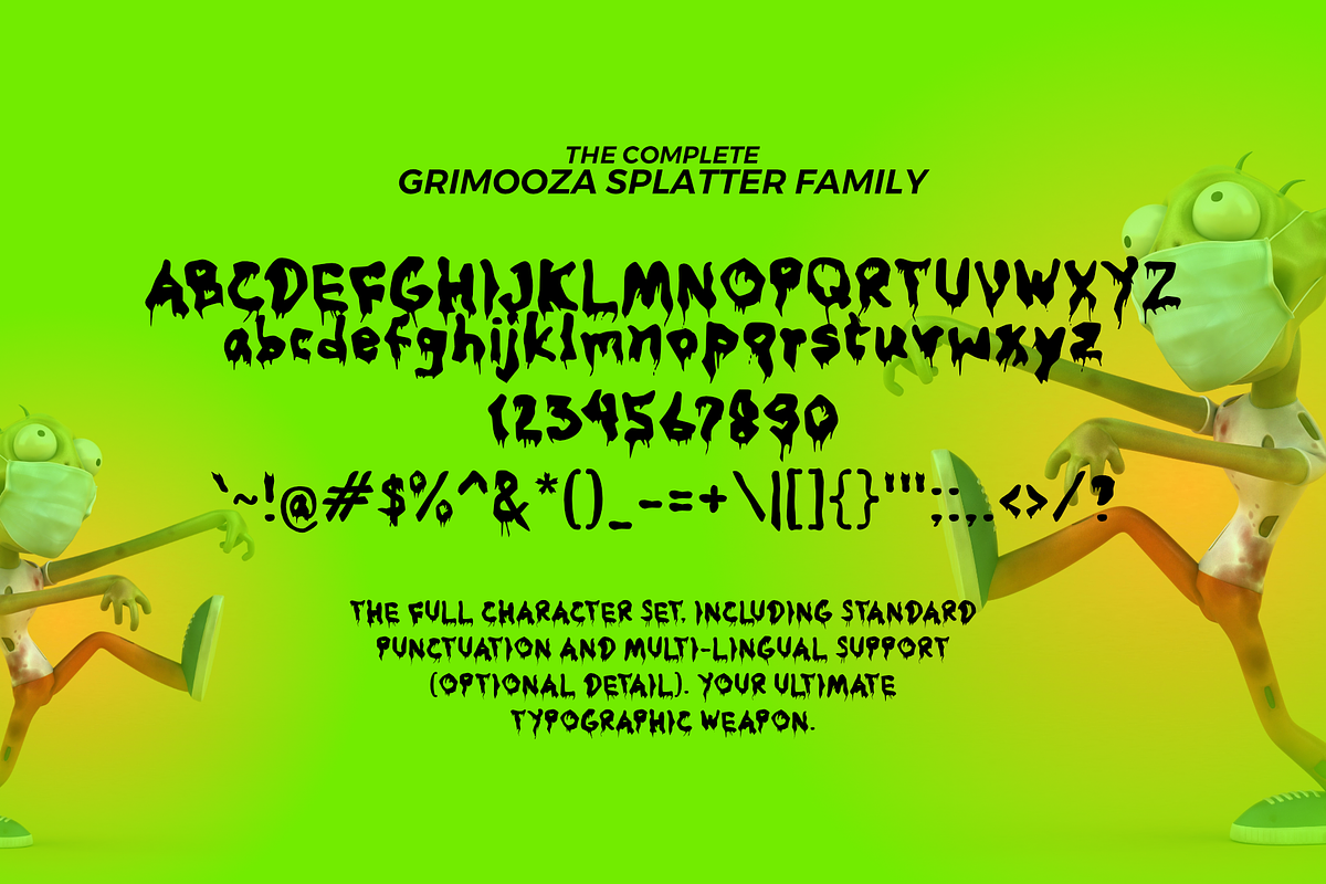 Grimooza Splatter Spooky Font, a Handwritten Font by mesuka (Photo 5 of 5)