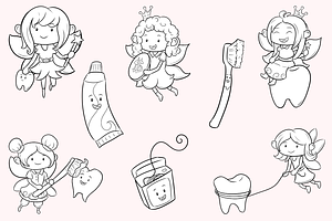 Tooth Fairy Digital Stamps