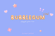Bubble Gum Club. Playful trio font, a Handwritten Font by PaperJamLab (Thumbnail 1 of 14)