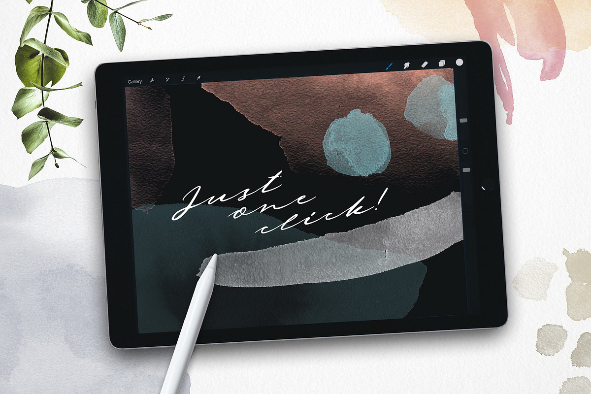 Abstract Watercolor Procreate Stamps, a Brush Add-On by Struvictory.art (Photo 5 of 7)