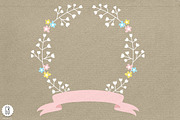 Floral wreaths ribbons pastel, a Decorative Illustration by GrafikBoutique (Thumbnail 3 of 3)