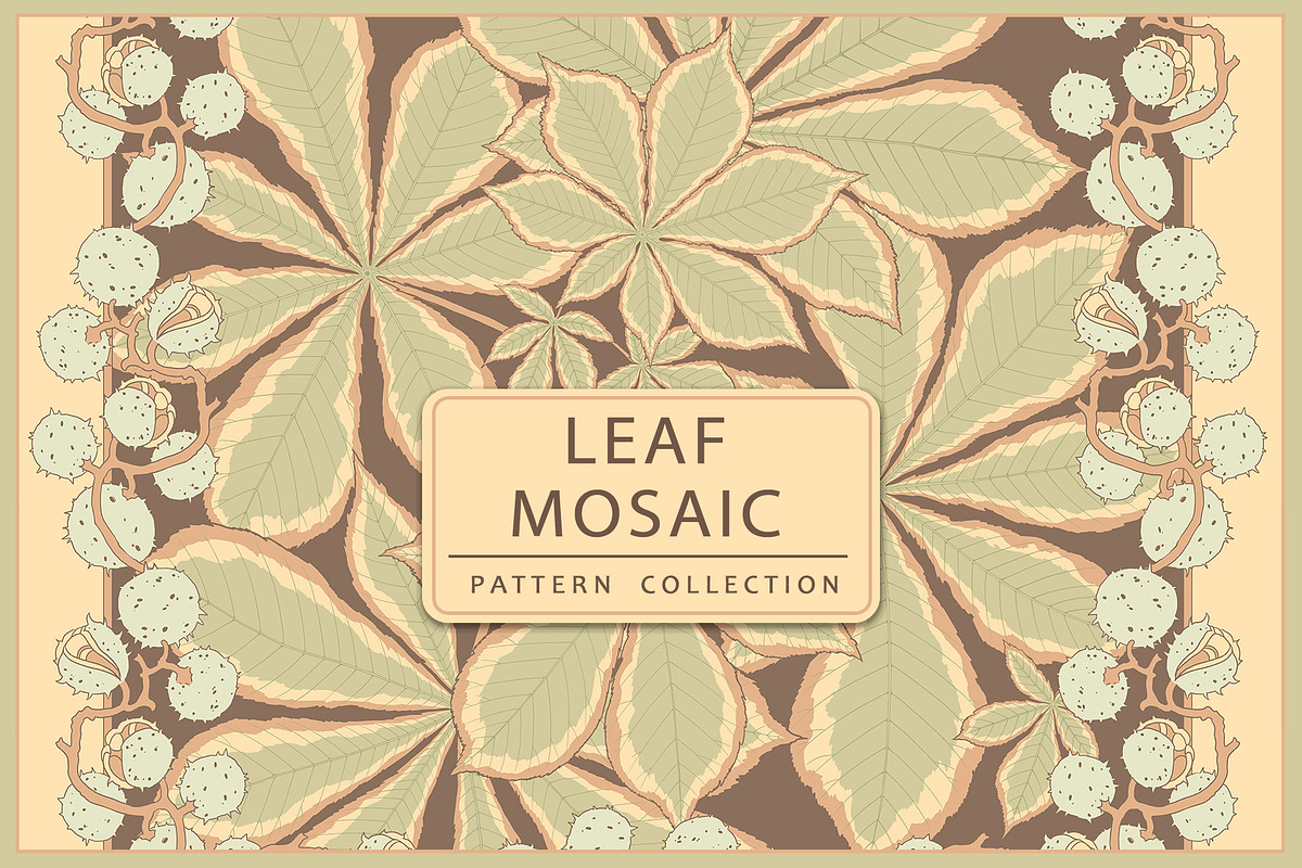 Silk Scarf Leaf Mosaic, a Pattern Graphic by Natalia0307 (Photo 1 of 9)