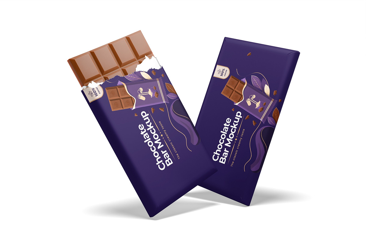 Chocolate Bar Packaging Mockup Set, a Packaging Mockup by DSNA Mockup (Photo 5 of 5)