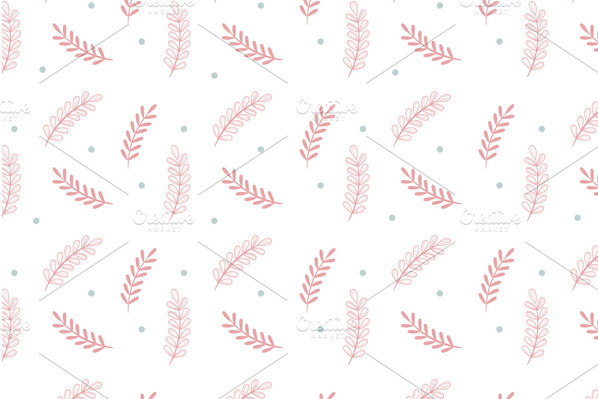 seamless pattern branches, a Texture Illustration by studiogstock