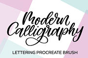 Modern Calligraphy Procreate Brush, a Brush Add-On by sarahtypes (Thumbnail 1 of 2)