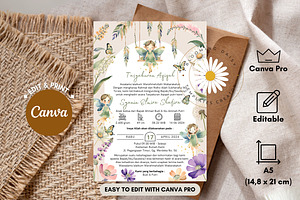 Fairy Garden Canva Templates Invite, an Invitation Template by Blooming Daisy