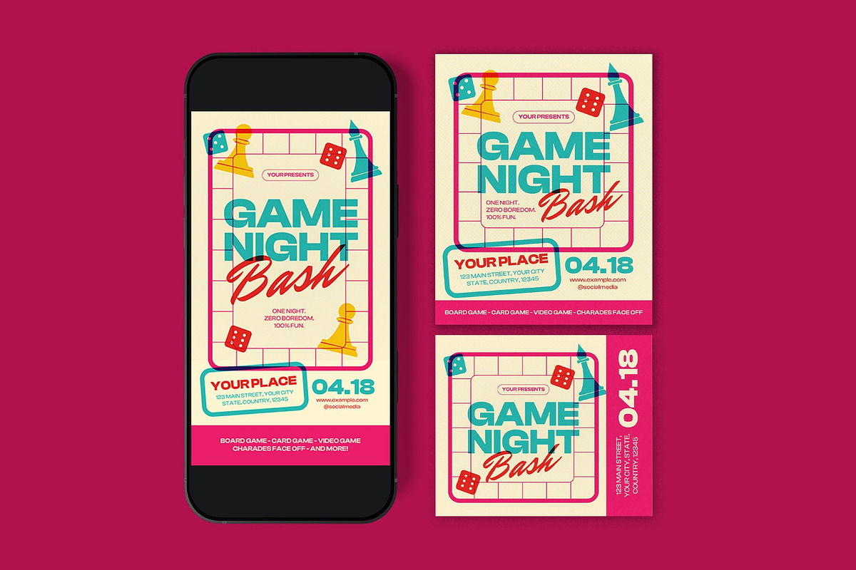 Game Night Flyer, a Flyer Template by graphicook (Photo 3 of 3)