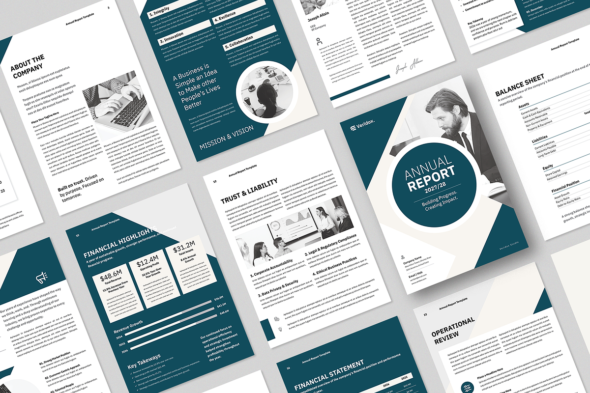 Annual Report Template | Canva, a Brochure Template by ArtisticLand (Photo 2 of 11)