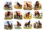 Brown Horse Clipart, a Decorative Illustration by stickermadness (Thumbnail 3 of 4)