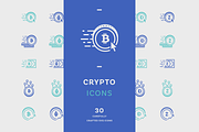 Crypto icons, an Outline Icon by Somewan draws (Thumbnail 1 of 5)