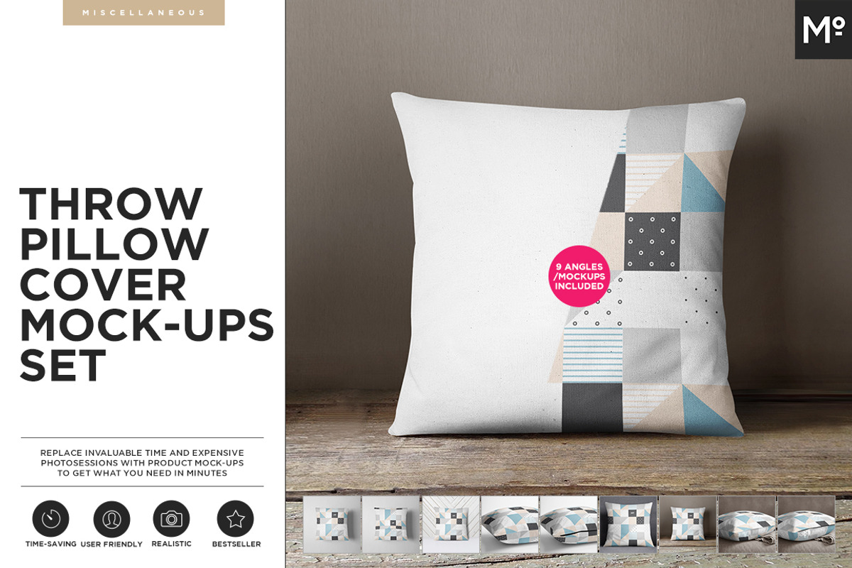 The Pillow Cover Mock-ups Set, a Household Mockup by Mocca Mockups Store (Photo 1 of 14)