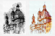 Watercolor Urban Sketcher PS Action, an Action Add-On by SlideSalad (Thumbnail 4 of 21)
