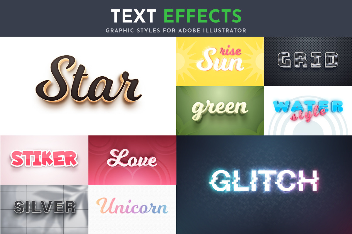 100 Vector Text Effects | Part 2, a Layer Style Add-On by rwgusev (Photo 5 of 11)