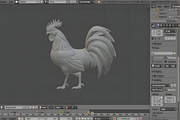 Strong Fighting Rooster 3D Model, an Animal 3D Model by Ink Gallery (Thumbnail 2 of 3)