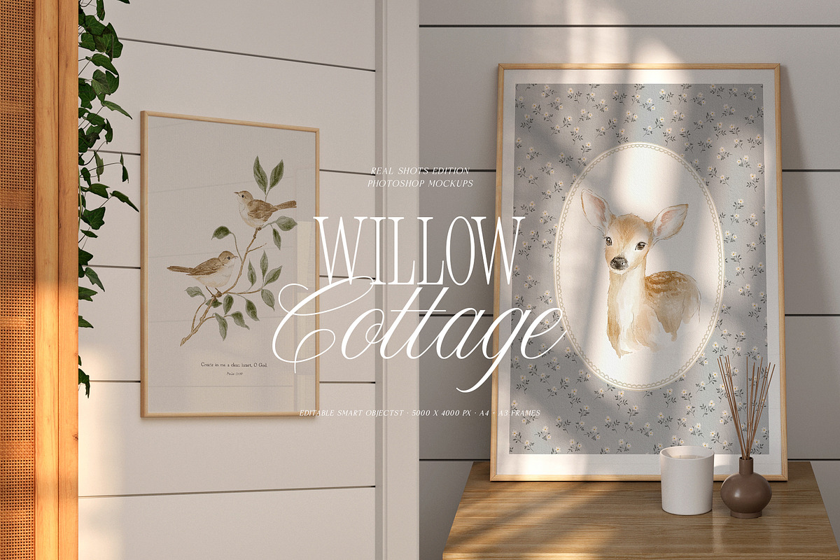 Willow Cottage Frames Mockup, a Household Mockup by Muse Mockups (Photo 4 of 14)