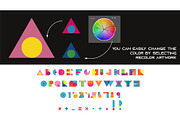 Alphabet geometric letters vector, a Symbol Font by Iryna Danyliuk (Thumbnail 3 of 3)