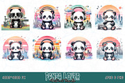 Cute Panda T-shirt Design Bundle, an Illustration by Sofia's Fashion (Thumbnail 2 of 3)