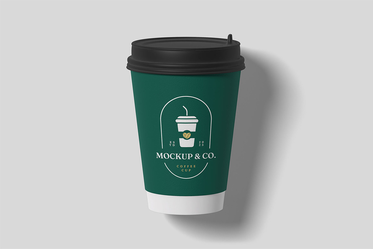 Paper Coffee Cup Mockups | Caffeine, a Cups & Container Mockup by Compositing Studio (Photo 2 of 20)