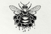 Honeycomb Bee SVG Graphics, a Decorative Illustration by DENIDigitalArtSudio (Thumbnail 5 of 6)