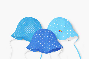 Baby Hat With Peak Mock-ups Set