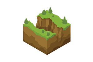 Soil layers and gorge vector, an Illustration by the8monkey