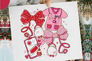 Pink Valentine Nurse Png, an Illustration by Designking (Thumbnail 1 of 6)