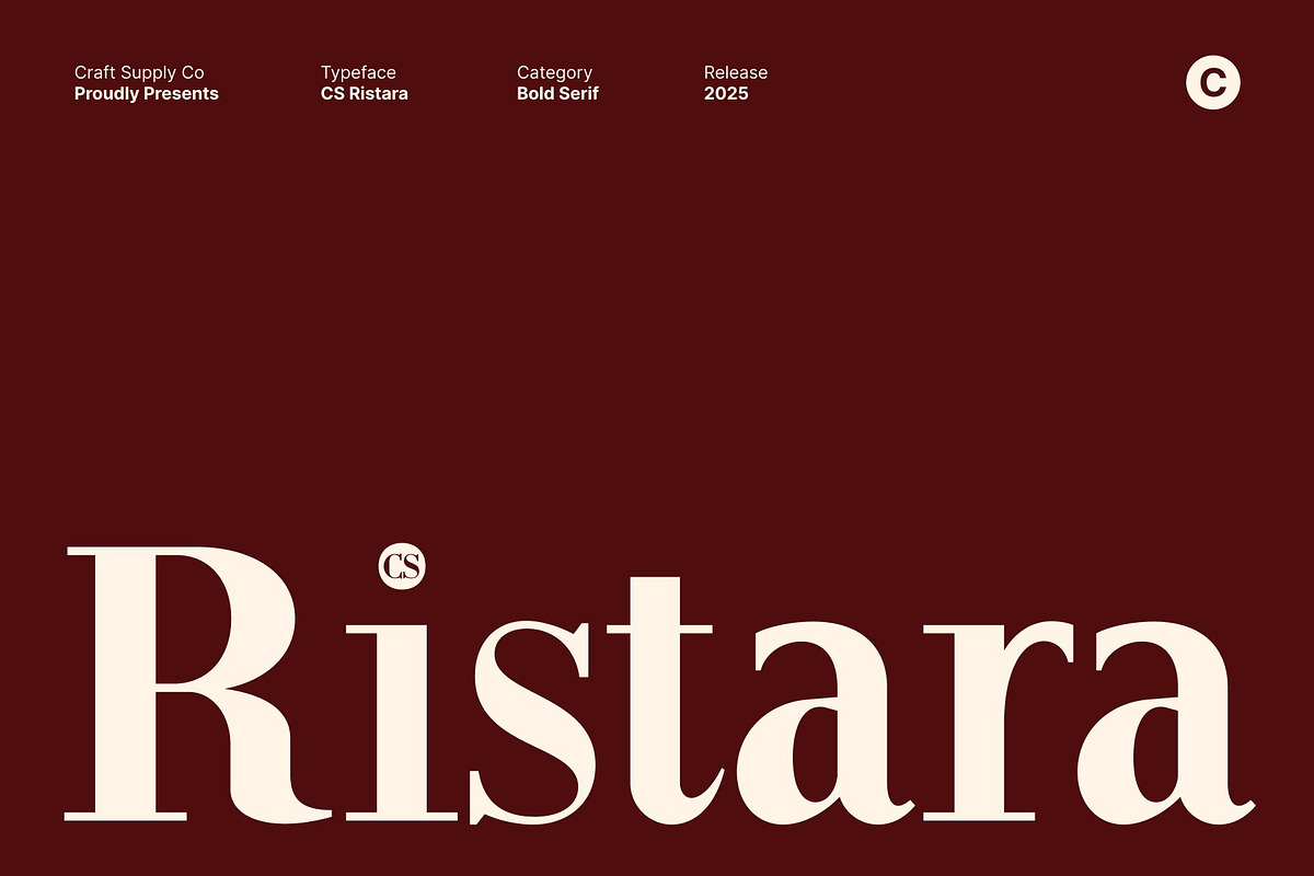 CS Ristara – Classic Serif Font, a Serif Font by Craft Supply Co. (Photo 1 of 8)