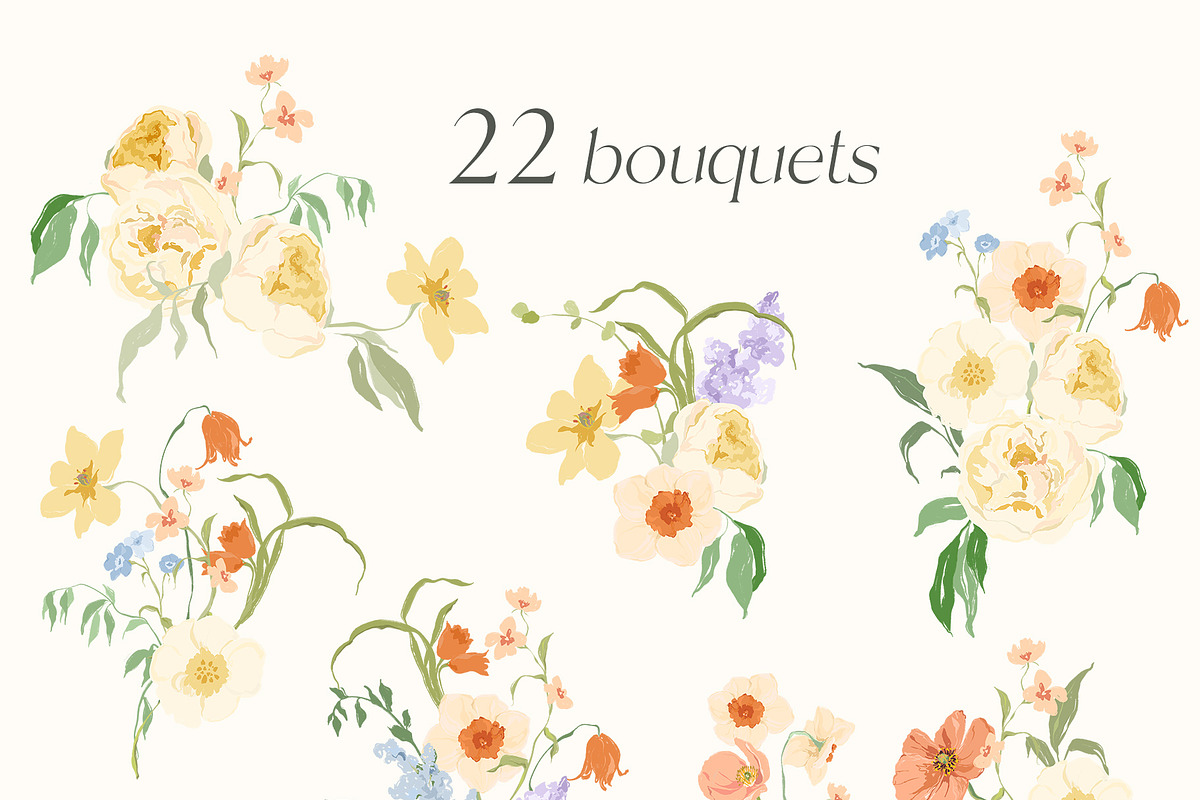 Wildflower garden retro flowers, a Decorative Illustration by Yuliya Derbisheva (Photo 4 of 12)