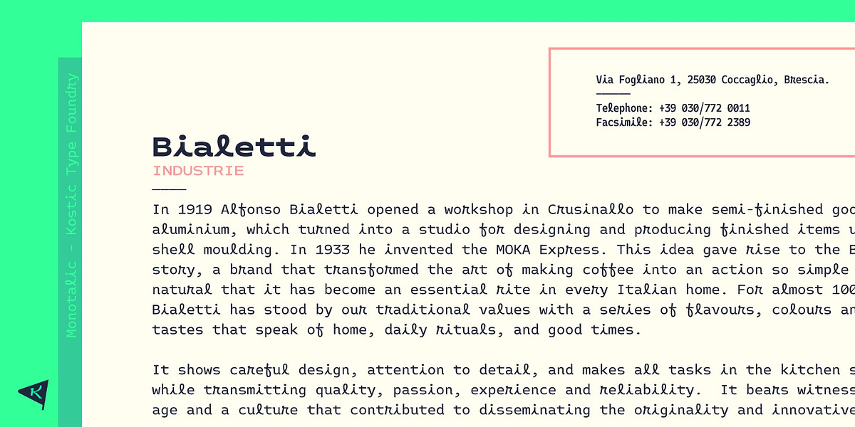 Monotalic, a Font by Kostic Type Foundry (Photo 10 of 11)