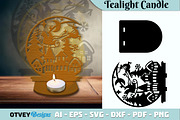 Crescent Santa Seligh Tealigh Candle, a Decorative Illustration by OTVEY DESIGN (Thumbnail 4 of 13)