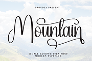 Mountain | Script Font, a Handwritten Font by Scratchones (Thumbnail 1 of 9)