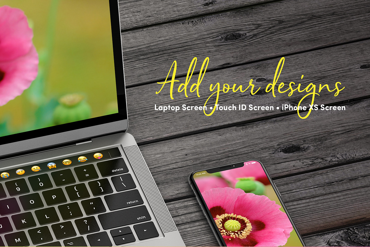MacBook Pro/ iPhone XS Design Mockup, a Mac Mockup by illustrated (Photo 3 of 9)