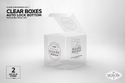 Clear Lock Bottom Boxes Mockup, a Cups & Container Mockup by INCDesign (Thumbnail 2 of 9)