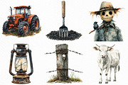 Creepy Halloween Farm Clipart Bundle, an Illustration by Craft Nest (Thumbnail 4 of 5)