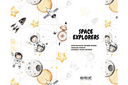 Space kids astronaut nursery pattern, a Pattern Graphic by Milatoo (Thumbnail 1 of 4)
