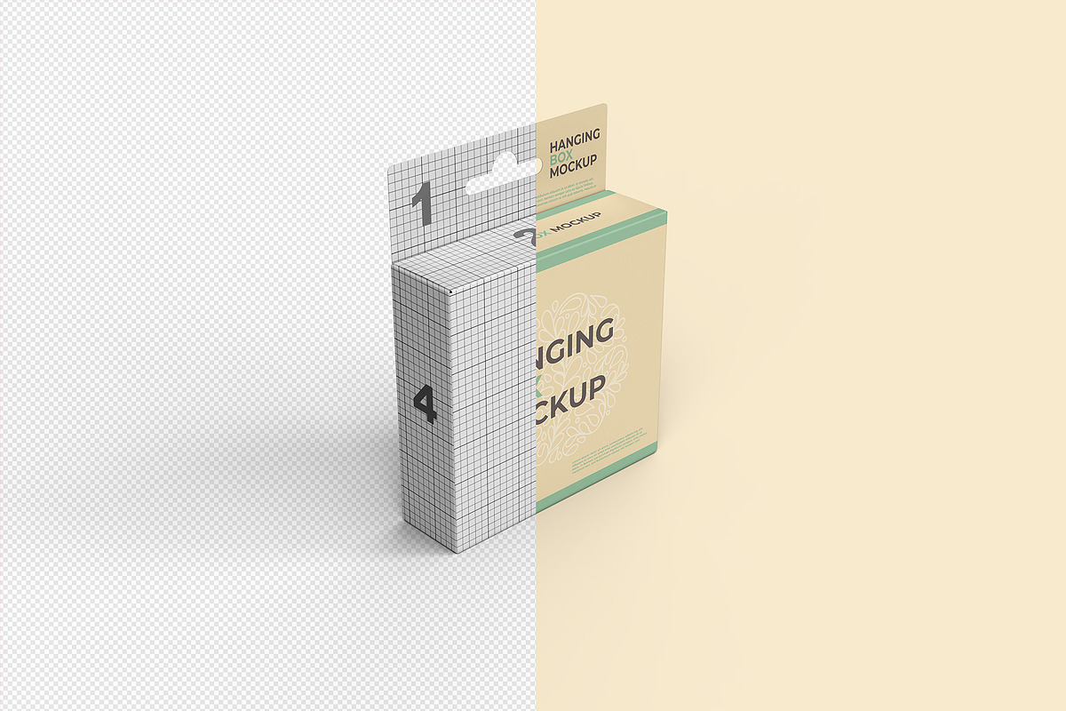 Hanging Box Mockups - 11 views, a Packaging Mockup by Illusiongraphic (Photo 14 of 24)