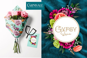 Carnivale Floral Clip Art Collection