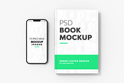 Book & iPhone 13 Mockup, a Books & Magazine Mockup by UnicDesign (Thumbnail 1 of 6)