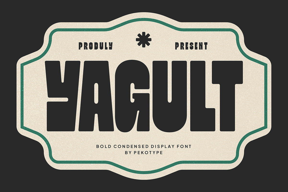 Yagult - Bold Condensed Display Font, a Sans Serif Font by Pekotype (Photo 1 of 15)