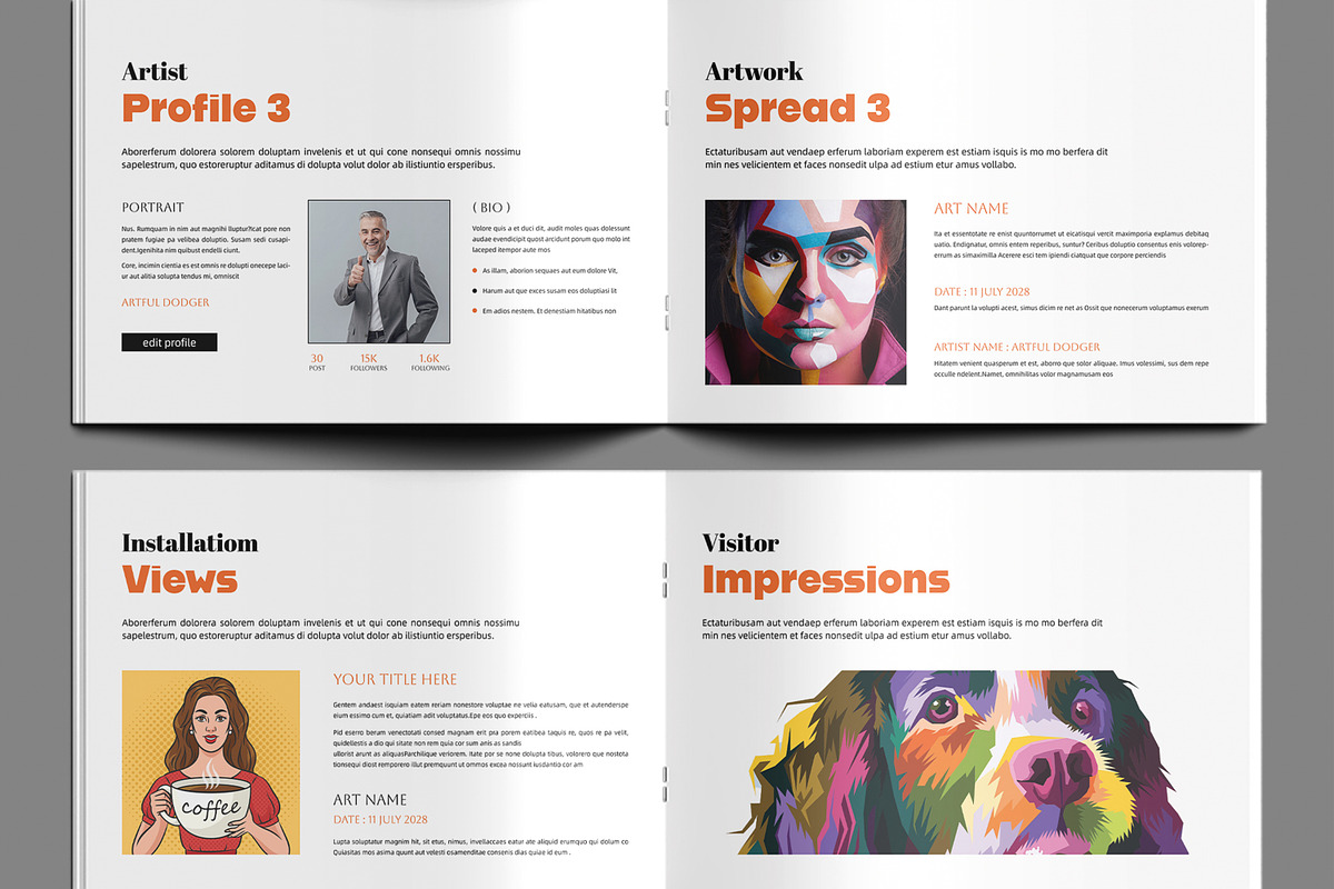 Minimal Art Exhibition Brochure, a Brochure Template by MightyDesign (Photo 5 of 9)