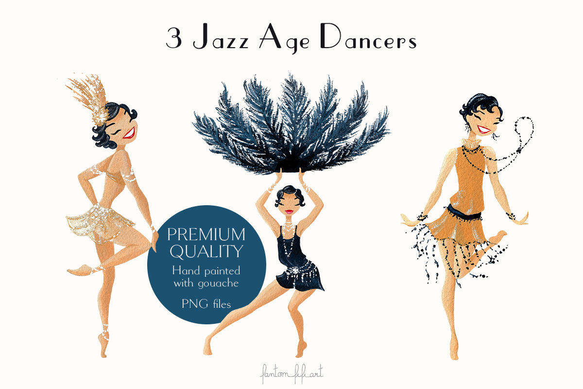Jazz Age Dancers mini collection, an Illustration by Fantom Fifi Art (Photo 2 of 5)